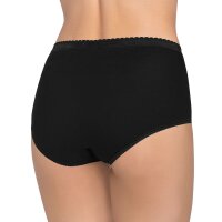 Sloggi Damen Slips im Pack - Chic, Vorteilspack, Maxi, einfarbig Schwarz 4er Pack (1x4P) 40