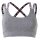MOSCHINO Damen Bustier - Bandeau, Sport-BH, Cotton Stretch, einfarbig Grau XS