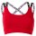 MOSCHINO Damen Bustier - Bandeau, Sport-BH, Cotton Stretch, einfarbig Rot XS