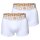 VERSACE Mens Boxer Shorts, 2 Pack - TOPEKA, Stretch Cotton, one coloured White/Gold L (Large)