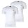 VERSACE Herren T-Shirt, 2er Pack - TOPEKA, Unterhemd, Rundhals, Stretch Cotton Weiß S