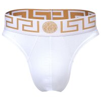 VERSACE Herren Tanga - TOPEKA Slip, String, Thong, Stretch Cotton Weiß/Gold 2XL