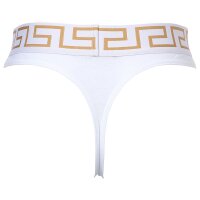 VERSACE Mens Tanga - Brief, Thong, Stretch Cotton White/Gold 2XL (XX-Large)