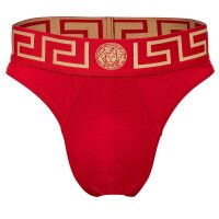 VERSACE Mens Tanga - Brief, Thong, Stretch Cotton Red/Gold 2XL (XX-Large)