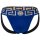 VERSACE Herren Jockstrap - TOPEKA, Jocks, Tanga Slip, Stretch Cotton Blau/Gold L
