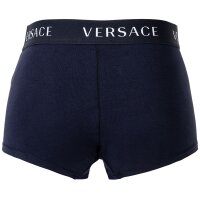 VERSACE Mens Boxer Shorts, 2 Pack - Trunk, Retroshorts, Logo, Stretch Cotton Navy S (Small)