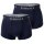 VERSACE Mens Boxer Shorts, 2 Pack - Trunk, Retroshorts, Logo, Stretch Cotton Navy S (Small)