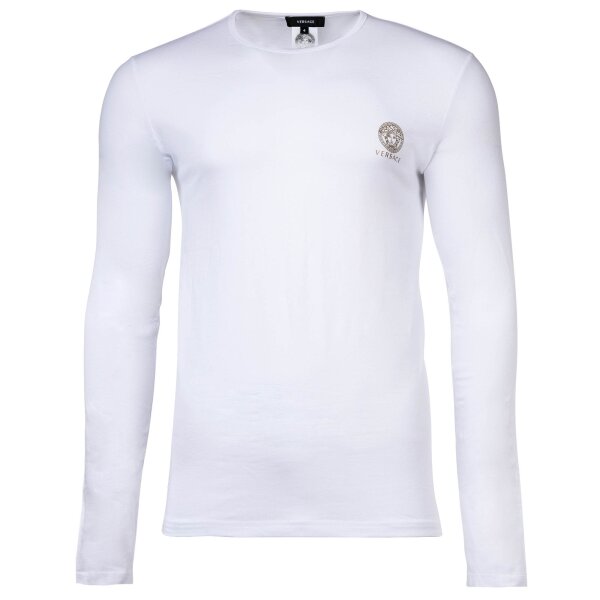 VERSACE Herren Shirt langarm - TOPEKA, Sweatshirt, Rundhals, Stretch Cotton Weiß XL