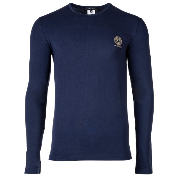 VERSACE Herren Shirt langarm - TOPEKA, Sweatshirt, Rundhals, Stretch Cotton Blau 2XL