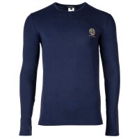 VERSACE Mens Shirt - long Sleeve, Sweatshirt, round Neck, Stretch Cotton Blue 2XL (XX-Large)