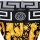 VERSACE Herren Jockstrap - Jocks, Tanga Slip, Stretch Cotton, Barocco Muster Schwarz/Gold M
