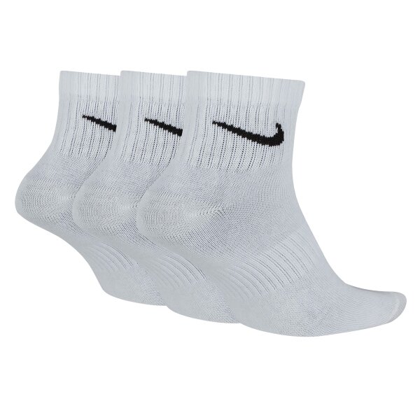 NIKE Unisex Sportsocken im Pack - Everyday, Vorteilspack, Lightweight No Show Ankle, einfarbig Weiß 46-50 15er Pack (5x3P)