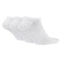 NIKE Unisex Sneaker Sportsocken im Pack - Everyday, Vorteilspack, Lightweight No Show, einfarbig Weiß 38-42 3er Pack (1x3P)