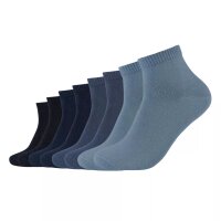 s.Oliver Unisex Socks, 8-Pack - Quarter, plain Blue 39-42...