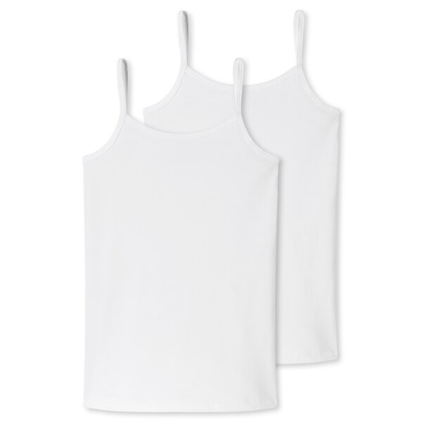 SCHIESSER girl spaghetti top 2-pack - strappy top, undershirt, cotton stretch  176 (14 years) 2er Pack (1x2P)