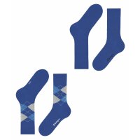 Burlington Men Socks Everyday Pack of 2 - Diamond Pattern, Onesize, 40-46 (6.5-11 UK) Blue (Night Blue)