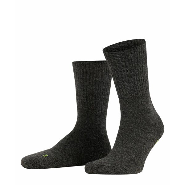 FALKE Unisex Sportsocken - Walkie Light, Trekking- und Wanderstrumpf, Unifarben Dunkelgrau 39-41