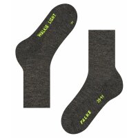 FALKE Unisex Sportsocken - Walkie Light, Trekking- und Wanderstrumpf, Unifarben Dunkelgrau 39-41