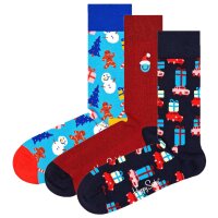 Happy Socks Unisex Socken, 3er Pack - X-MAS, Geschenkbox, Farb-Mix