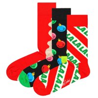 Happy Socks Unisex Socken, 3er Pack - X-MAS, Geschenkbox, Farb-Mix