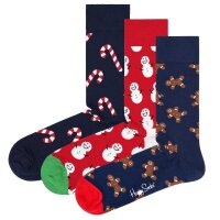 Happy Socks Unisex Socken, 3er Pack - X-MAS, Geschenkbox, Farb-Mix