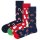 Happy Socks Unisex Socken, 3er Pack - X-MAS, Geschenkbox, Farb-Mix