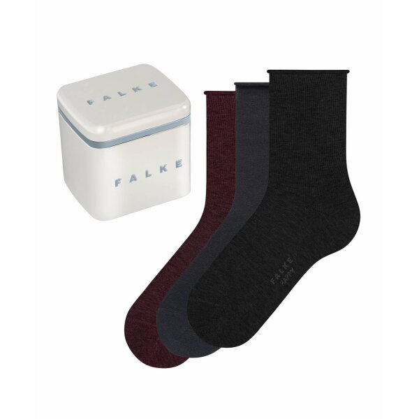 FALKE Womens Socks Pack of 3 - Happy Box,  short Socks, Gift Box
