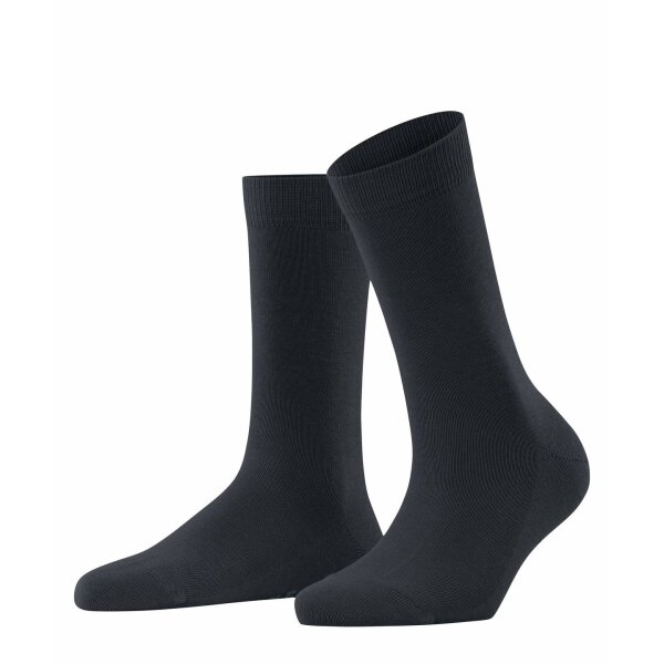 FALKE Womens Socks - Family SO, short Socks, single Colour  Navy 39-42 (UK 6-8)