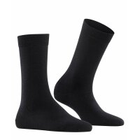 FALKE Damen Socken - Softmerino SO, Kurzsocken, einfarbig Schwarz 37-38