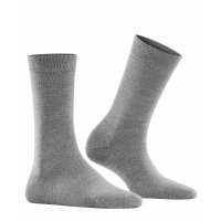 FALKE Damen Socken - Softmerino SO, Kurzsocken, einfarbig Hellgrau 37-38