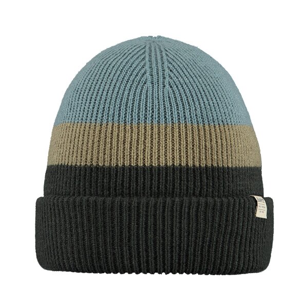 BARTS Jungen Mütze - Metrop Beanie, Kinder, Strickmütze, Rippstrick, Streifen Dunkelgrün