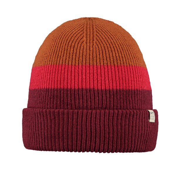 BARTS Boys Beanie - Metrop Beanie, Kids, Knitted Beanie, Ribbed, Stripes Red