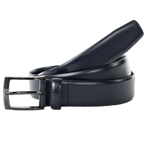JOOP! Herren Gürtel - Coll. Belt 3,5 cm, Echtleder, Dornschließe, Logo Blau 110 cm