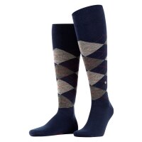 Burlington Mens Knee Socks - EDINBURGH, Virgin Wool, Rhombus, One Size