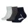 PUMA Kinder Quarter Socken - Kids BTW Quarter, 3er Pack Grau/Dunkelblau 23-26