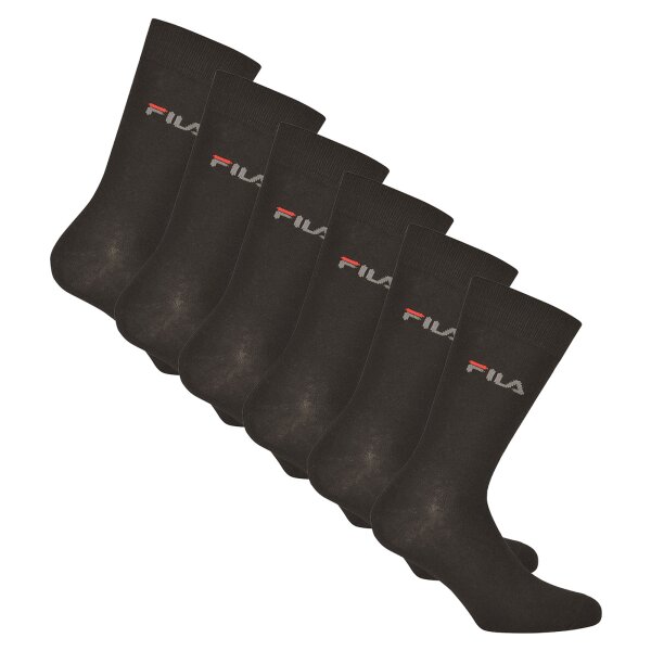 FILA unisex socks, 6-pack - socks, street, lifesyle, sport (2x 3 pairs) Black 35-38 (3-5 UK)