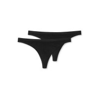 SCHIESSER Damen String 2er Pack - Tanga, Cotton Stretch,...