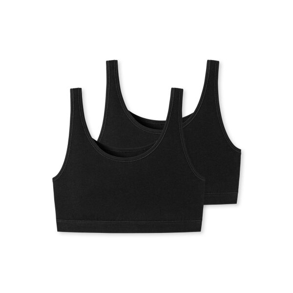 SCHIESSER Womens Bustier 2 Pack - without Cups, Single Jersey, Series 95/5, uni