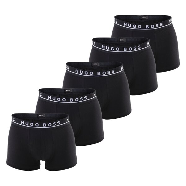 HUGO BOSS Herren Boxer Shorts, 5er Pack - Trunks, Logobund, Cotton Stretch