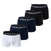 HUGO BOSS Mens Boxer Shorts, Pack of 5 - Trunks, Logo Waistband, Cotton Stretch