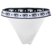 CHIARA FERRAGNI Womens Thong 2-Pack - String, Cotton Stretch, Logo Waistband, uni White L (Large)
