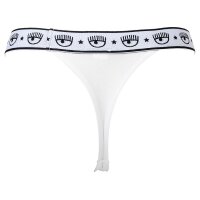 CHIARA FERRAGNI Womens Thong 2-Pack - String, Cotton Stretch, Logo Waistband, uni White L (Large)