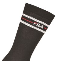 FILA Unisex Socken, 6er Pack - Strümpfe, Street, Lifesyle, Sport (2x 3 Paar) Schwarz 35-38
