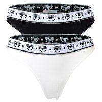 CHIARA FERRAGNI Damen Slip 2er Pack - Brief, Cotton Stretch, Logobund, uni