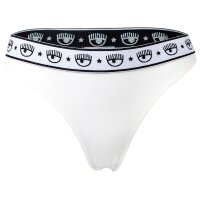 CHIARA FERRAGNI Damen Slip 2er Pack - Brief, Cotton Stretch, Logobund, uni Weiß XS