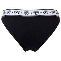 CHIARA FERRAGNI Damen Slip 2er Pack - Brief, Cotton Stretch, Logobund, uni Schwarz S