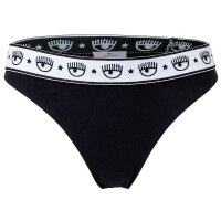 CHIARA FERRAGNI Womens Slip 2-Pack - Panties, Cotton Stretch, Logo Waistband, uni Black S (Small)