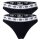 CHIARA FERRAGNI Damen Slip 2er Pack - Brief, Cotton Stretch, Logobund, uni Schwarz XL