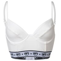 CHIARA FERRAGNI Damen BH, Bralette - mit Bügel, Logobund, Cotton Stretch Weiß XS