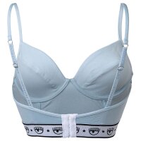 CHIARA FERRAGNI Ladies Bra, Bralette - with Underwire, Logo waistband, Cotton Stretch Light blue XL (X-Large)